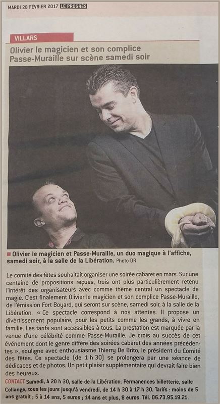 article Le Progrès Villars 04.03.17