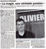 Portrait - Olivier le Magicien -  Le Courrier de L'Ouest - 22.11.1